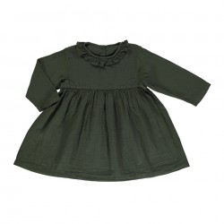 Robe Campanule Forest Green Poudre Organic