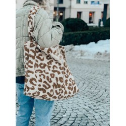 Sac Mom-Bag Teddy Leopard Ecru